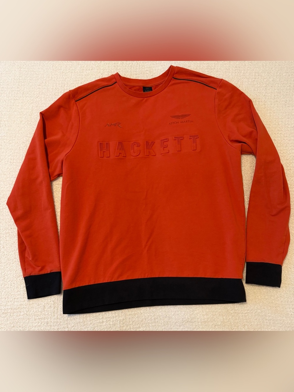 Hackett London AMR Aston Martin Racing Embossed Crewneck Sweatshirt Size L